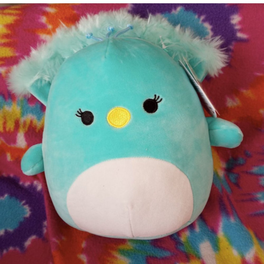 Tiff the turquoise peacock squishmallow 8" NWT